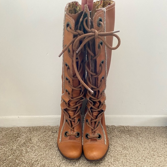 Seychelles Shoes - Seychelles Lace-Up  Boots-Anthropology Size 7